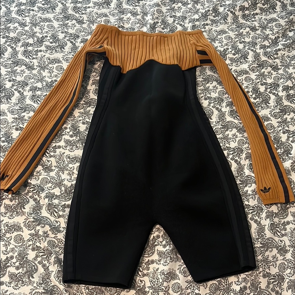 Adidas Black and Tan Color Block Jumpsuit Ivy Park (Brand New)